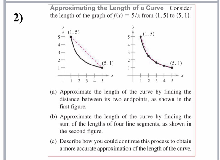 Solved Approximating the Length of a Curve Consider the