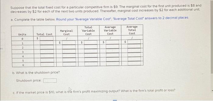 Solved Suppose that the total fixed cost for a particular | Chegg.com