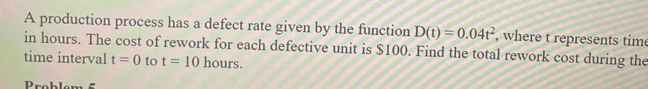 Solved A production process has a defect rate given by the | Chegg.com