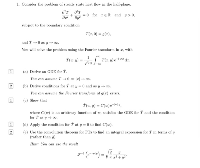 Solved 1. Consider the problem of steady state heat flow in | Chegg.com