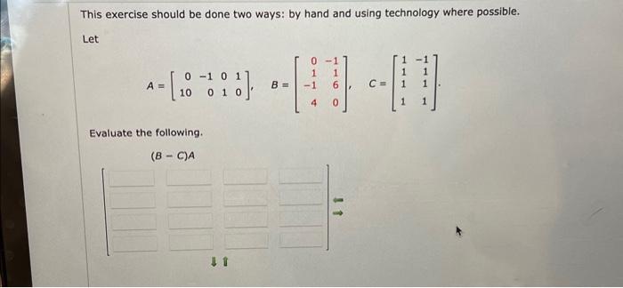 Solved This exercise should be done two ways: by hand and | Chegg.com