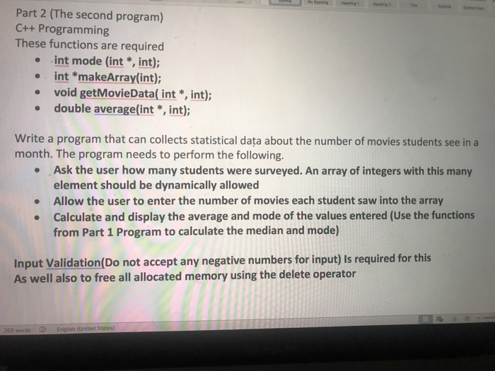 Solved Part 1 (The first Program) C++ Programming Mode | Chegg.com
