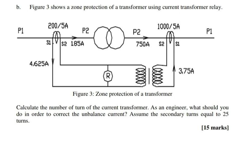 Solved b. Figure 3 shows a zone protection of a transformer | Chegg.com