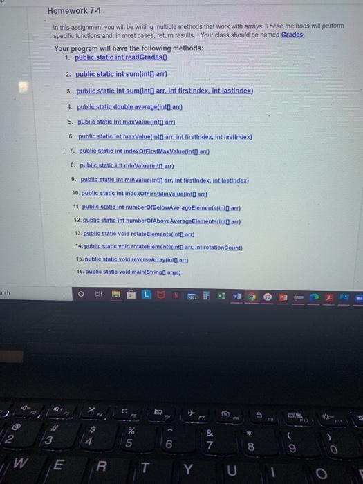 Solved Homework 7-1 In this assignment you will be writing | Chegg.com