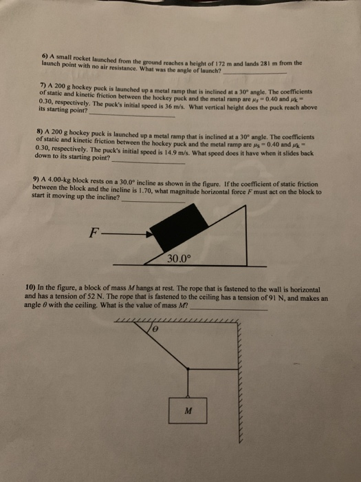 Solved b) A small rocket launched from the ground reaches a