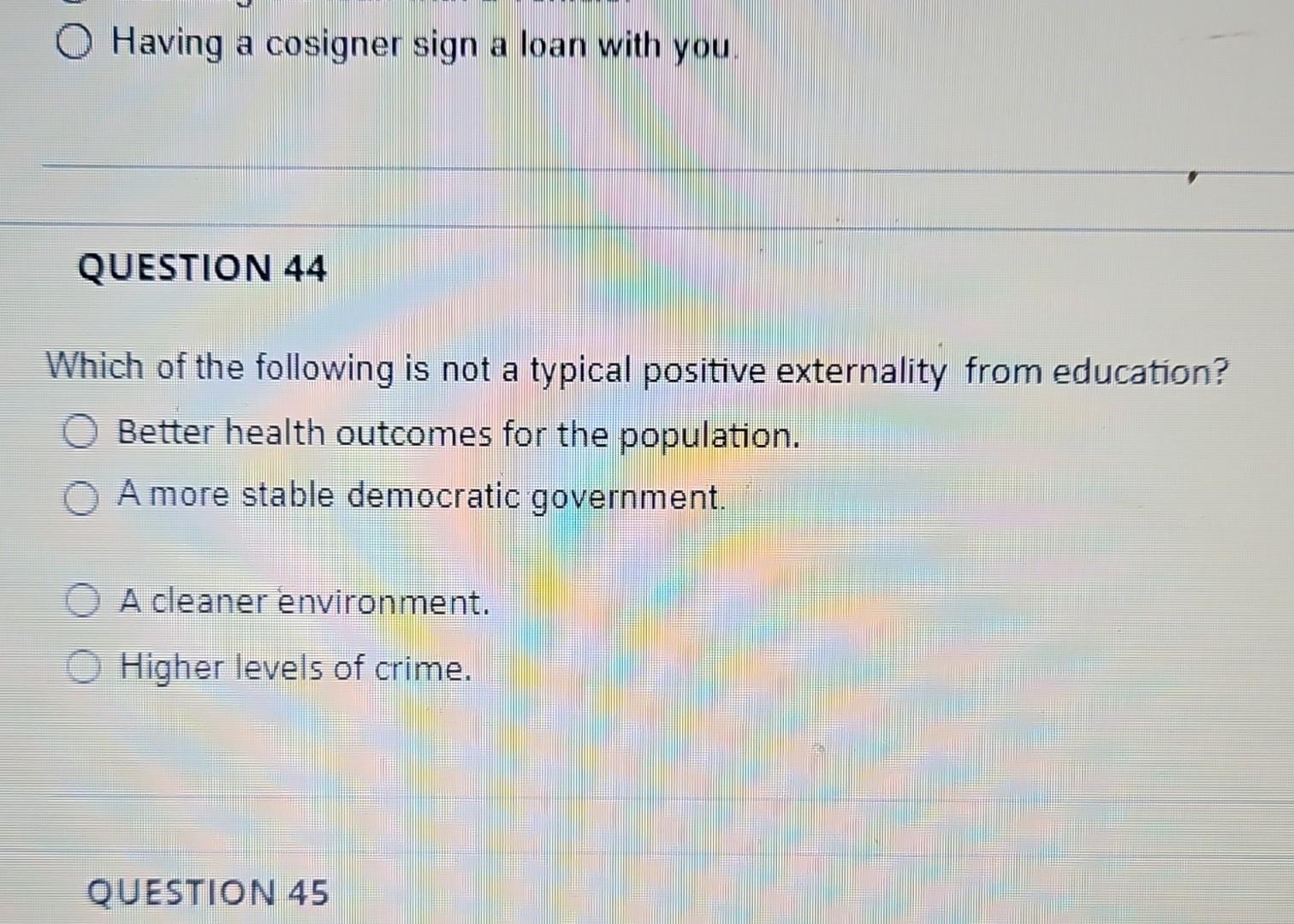 Solved QUESTION 44 Which of the following is not a typical | Chegg.com