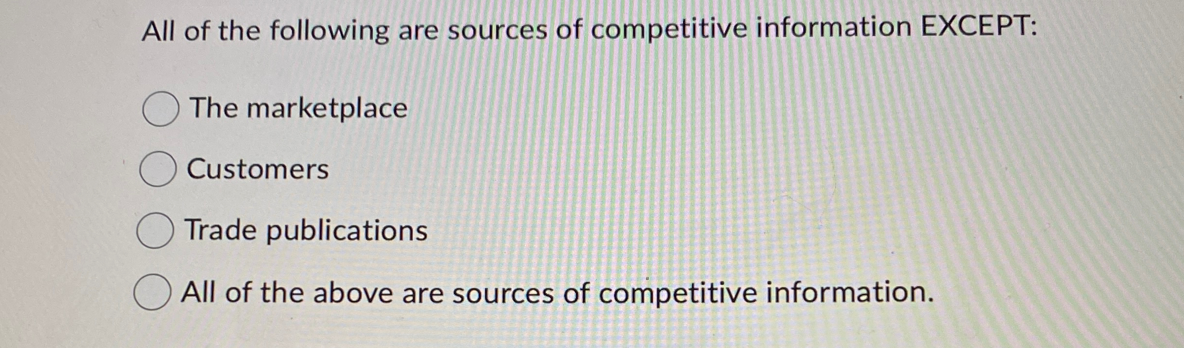 Solved All of the following are sources of competitive | Chegg.com
