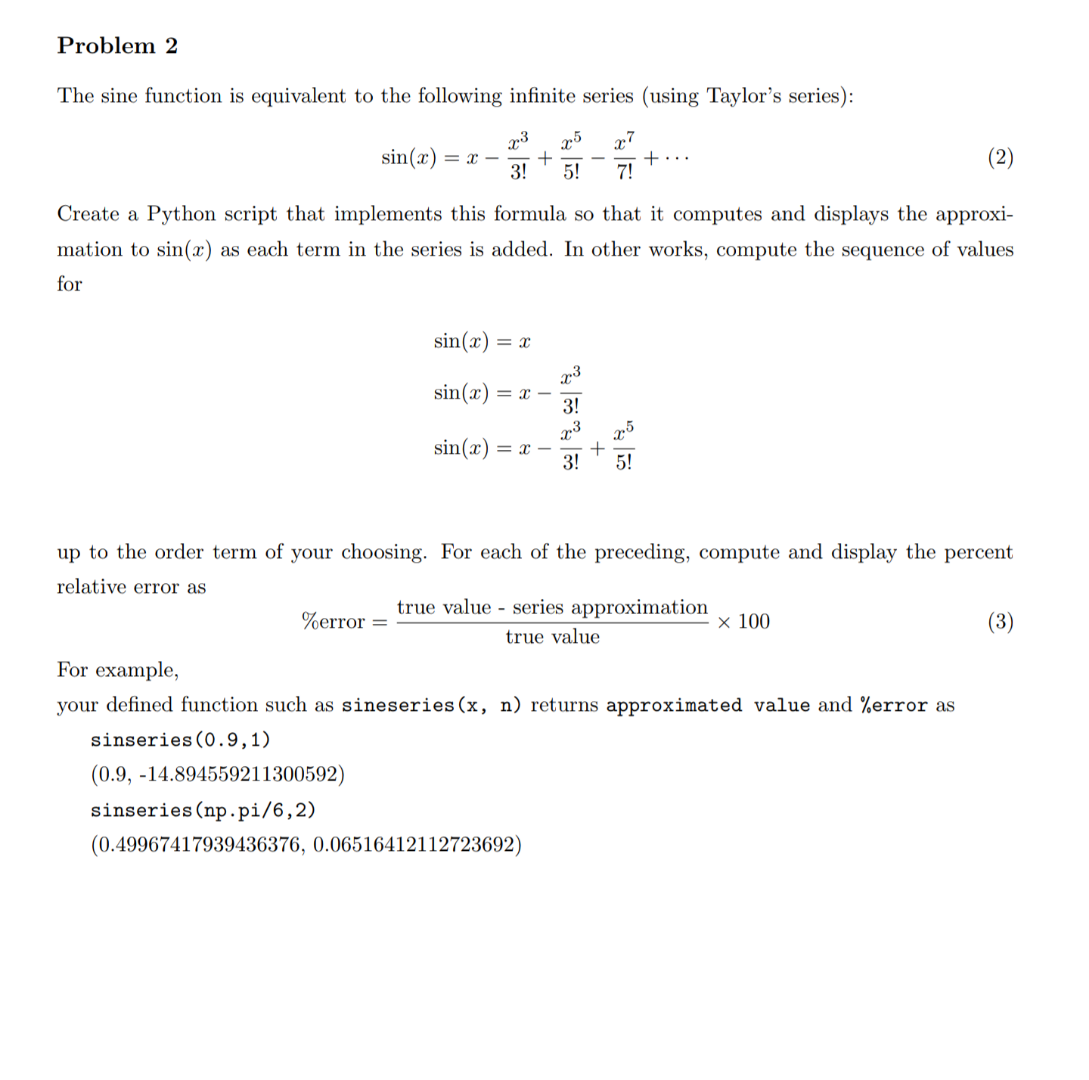 numerical analysis assignment