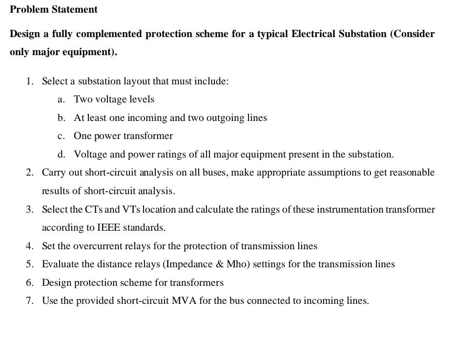 Example For Complementary Protection Solved esign a fully complemented protection scheme for a | Chegg.com