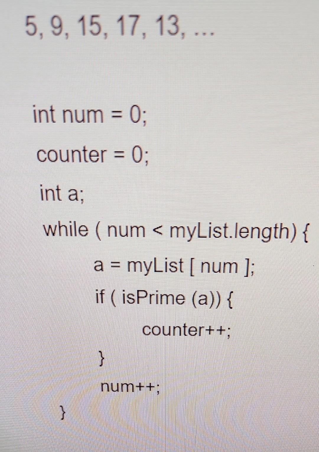 Solved Determine the number of prime numbers, with a isPrime | Chegg.com
