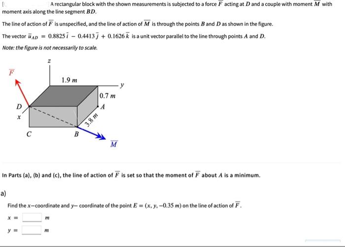 Solved A rectangular block with the shown measurements is | Chegg.com