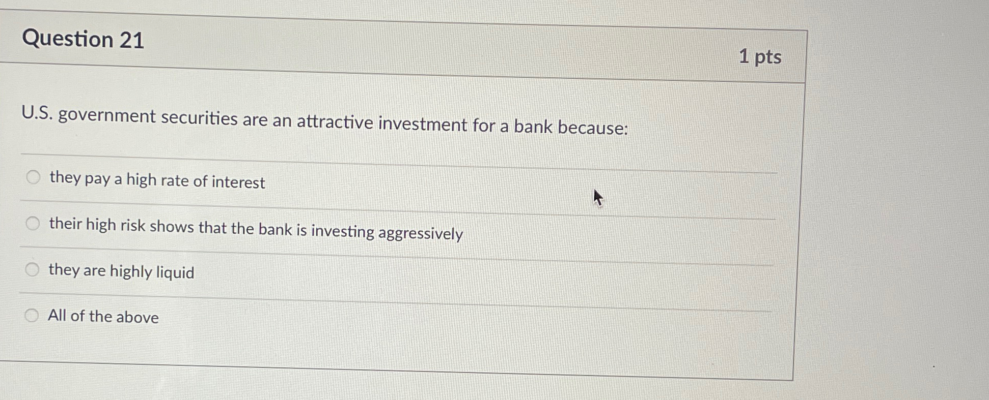 Solved Question 211 ﻿ptsU.S. ﻿government securities are an | Chegg.com