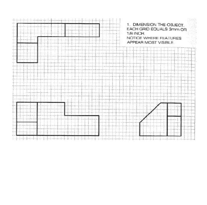 Solved Properly dimension the object. Each grid equals 2 | Chegg.com