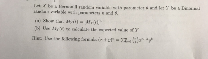 Solved Let X be a Bernoulli random variable with parameter 0 | Chegg.com