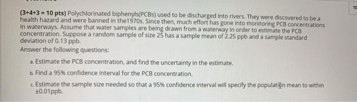 Solved 10 3 4 3 10 Pts Polychlorinated Biphenyls Pcbs
