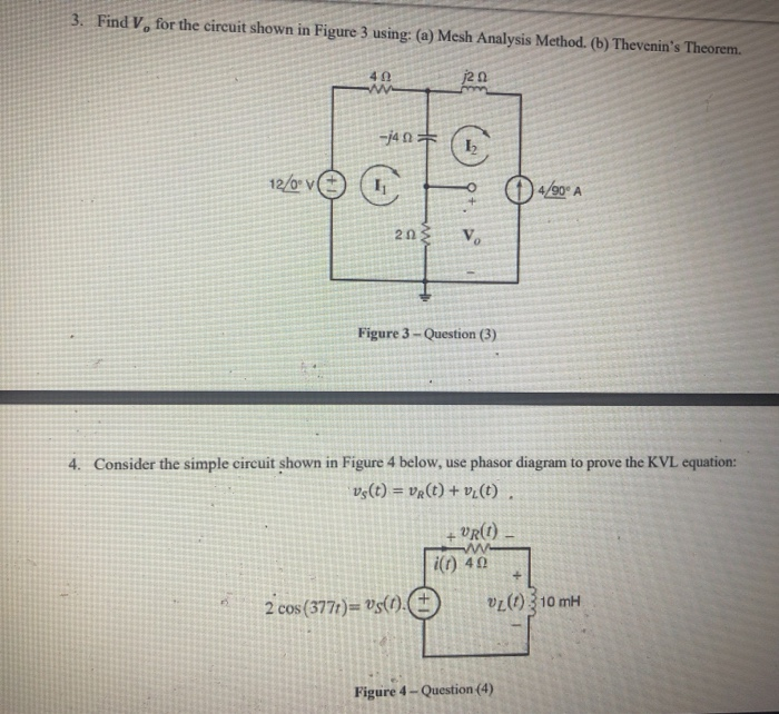 Solved 3. Find V, for the circuit shown in Figure 3 using: | Chegg.com