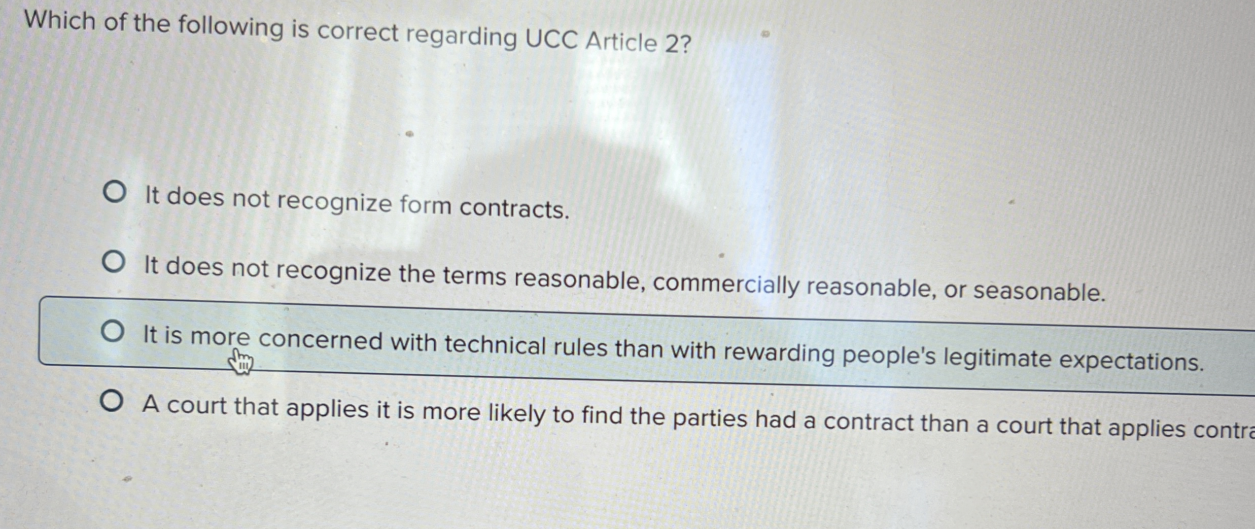 Solved Which of the following is correct regarding UCC