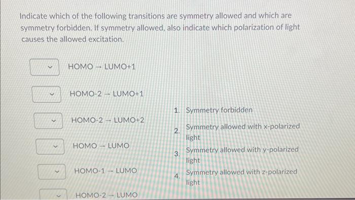 Solved Indicate which of the following transitions are | Chegg.com