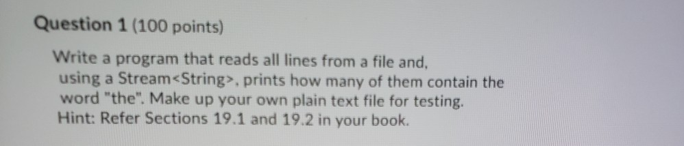 Question 1 (100 points) Write a program that reads | Chegg.com
