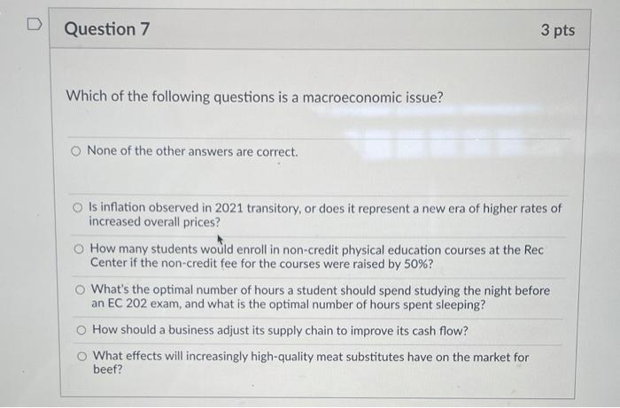 Solved Question 3 3 pts Which one of the following actions | Chegg.com