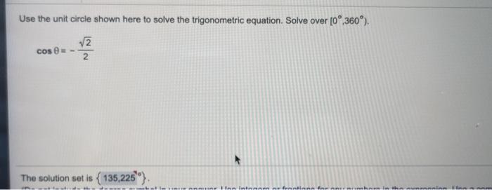 Solved Use The Unit Circle Shown Here To Solve The | Chegg.com