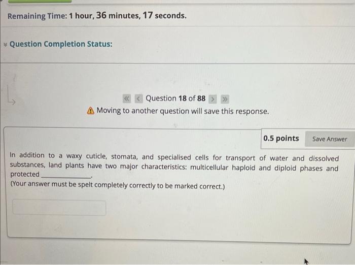[Solved] In addition to a waxy cuticle, stomata, and speci