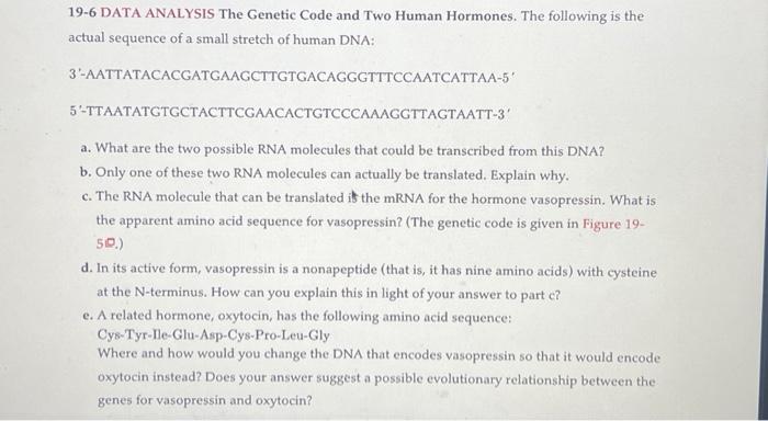 solved-19-6-data-analysis-the-genetic-code-and-two-human-chegg