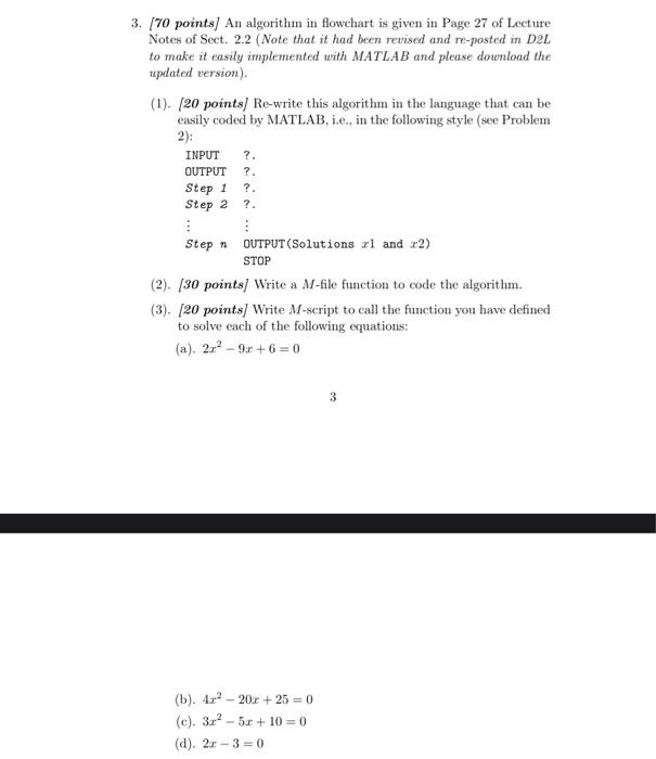 Solved 3. 170 points) An algorithm in flowchart is given in | Chegg.com