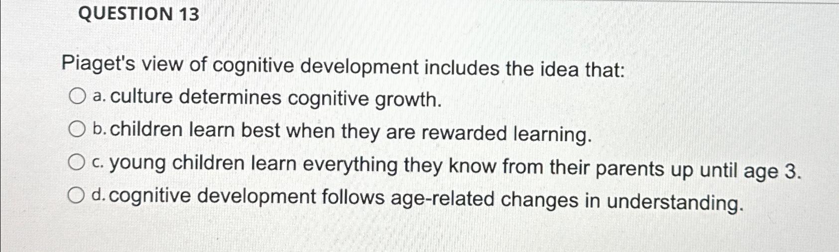 Culture and shop cognitive development