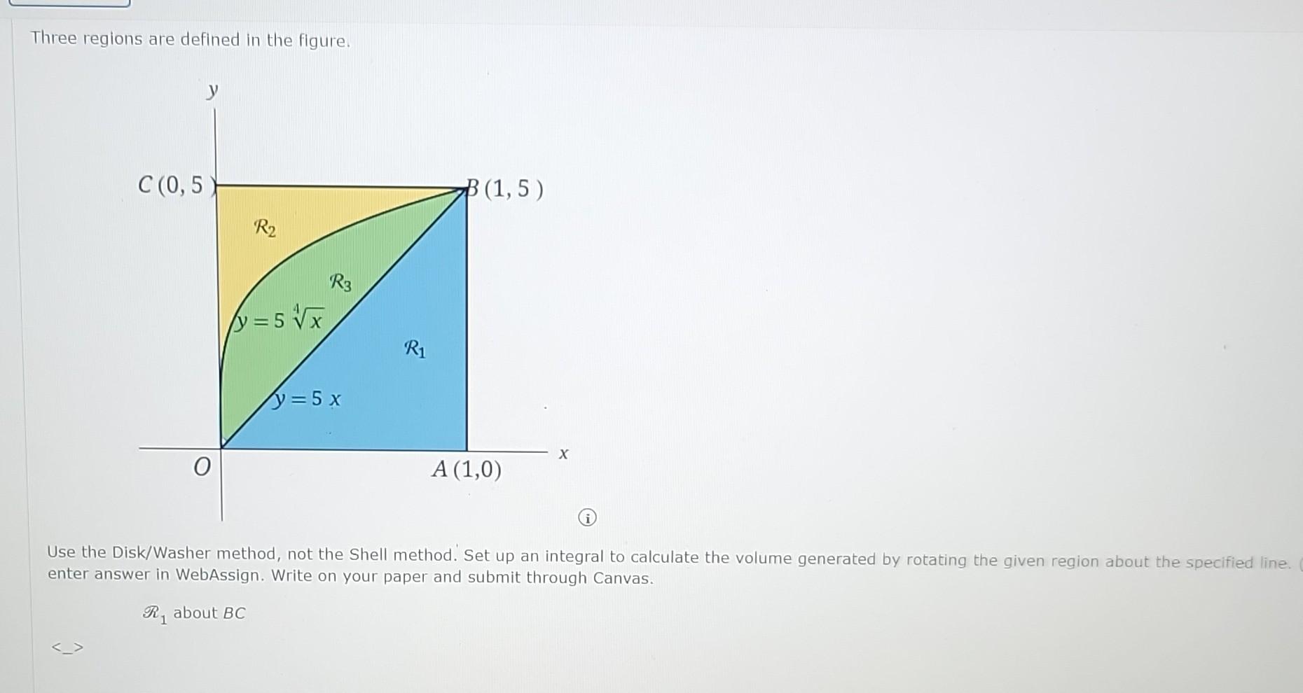 Solved Three Regions Are Defined In The Figure. Use The | Chegg.com