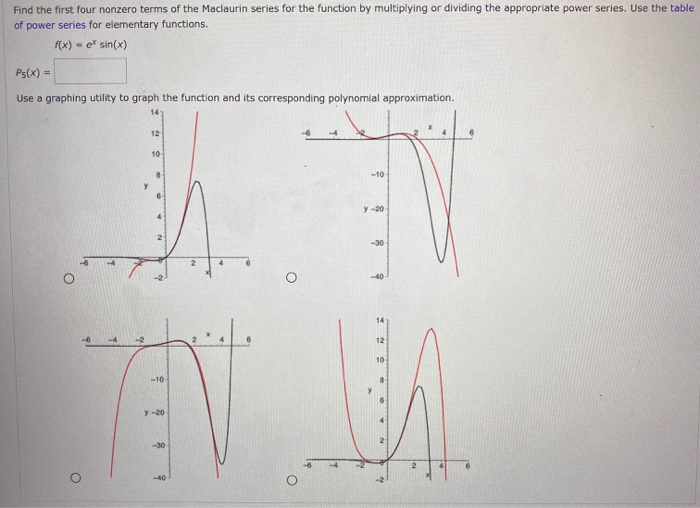 Solved Find the first four nonzero terms of the Maclaurin | Chegg.com
