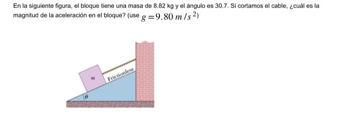 Solved En La Siguiente Figura, El Bloque Tiene Una Masa De | Chegg.com