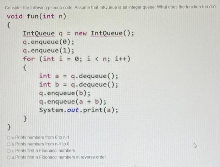 Solved Consider the following pseudo code. Assume that | Chegg.com