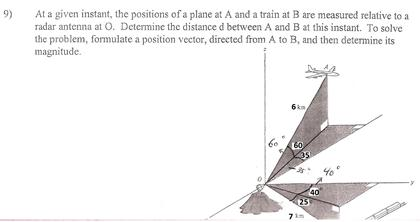 Solved At A Given Instant, The Positions Of A Plane At A And | Chegg.com