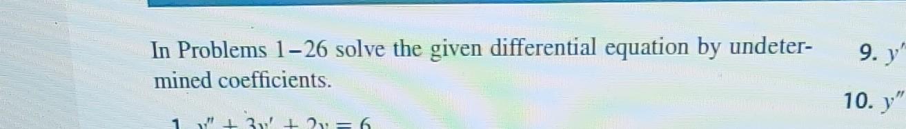 Solved In Problems 1-26 solve the given differential | Chegg.com