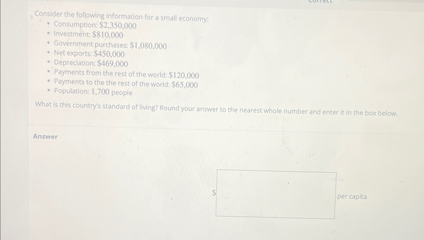 Solved Consider the following information for a small | Chegg.com