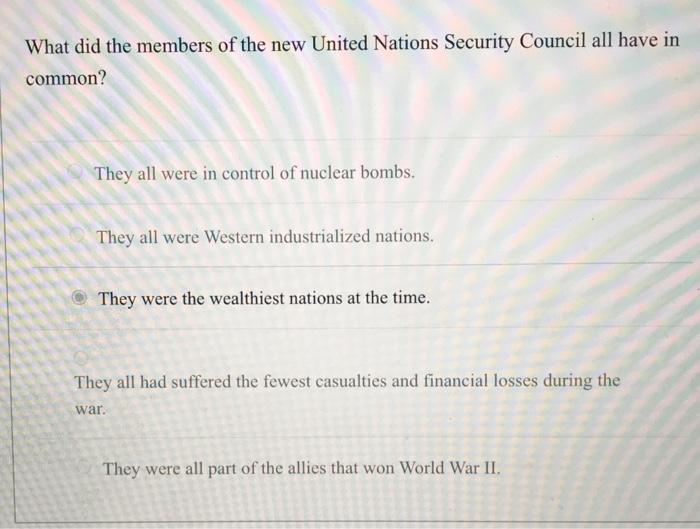 Solved Which of the following is true of the Yalta