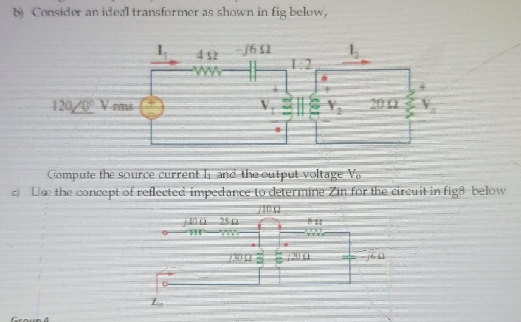 Solved Consider An Ideal Transformer As Shown In Figure | Chegg.com