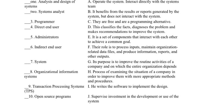 Solved _one. Analysis and design of A. Operate the system. | Chegg.com