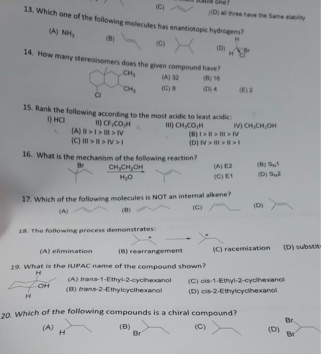 Solved (C) MJ sable one? (D) all three have the same | Chegg.com