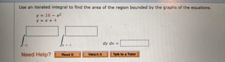 Solved Use An Iterated Integral To Find The Area Of The | Chegg.com