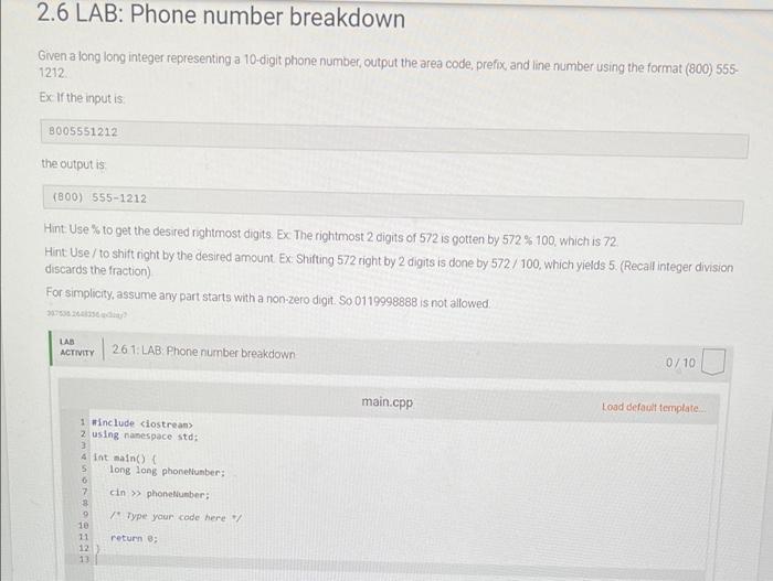 solved-2-6-lab-phone-number-breakdown-given-a-long-long-chegg