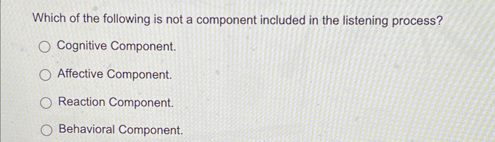 Solved Which of the following is not a component included in | Chegg.com