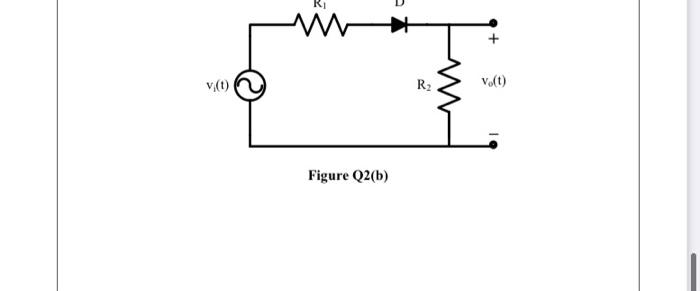 Solved (b) Figure Q2(b) Shows A Circuit With An Ideal Diode, | Chegg.com