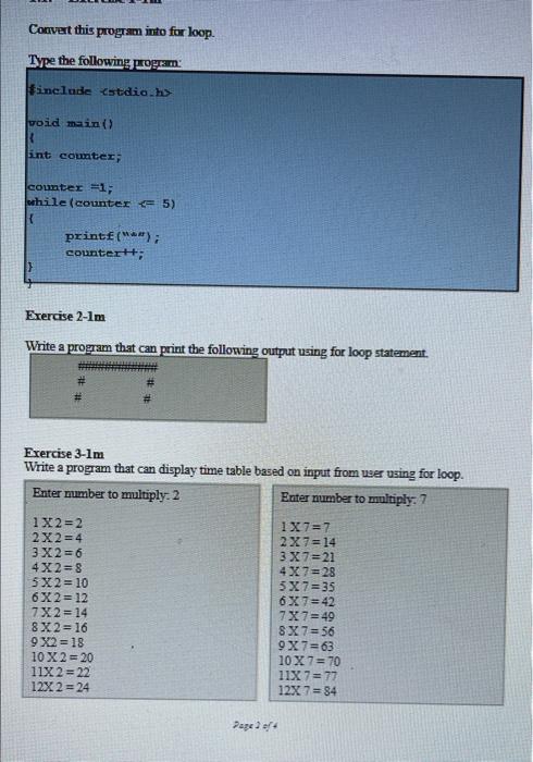 Solved Convert this program into for loop. Type the | Chegg.com