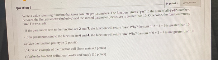 Solved Question 9 14 points Save Answer Write a value | Chegg.com