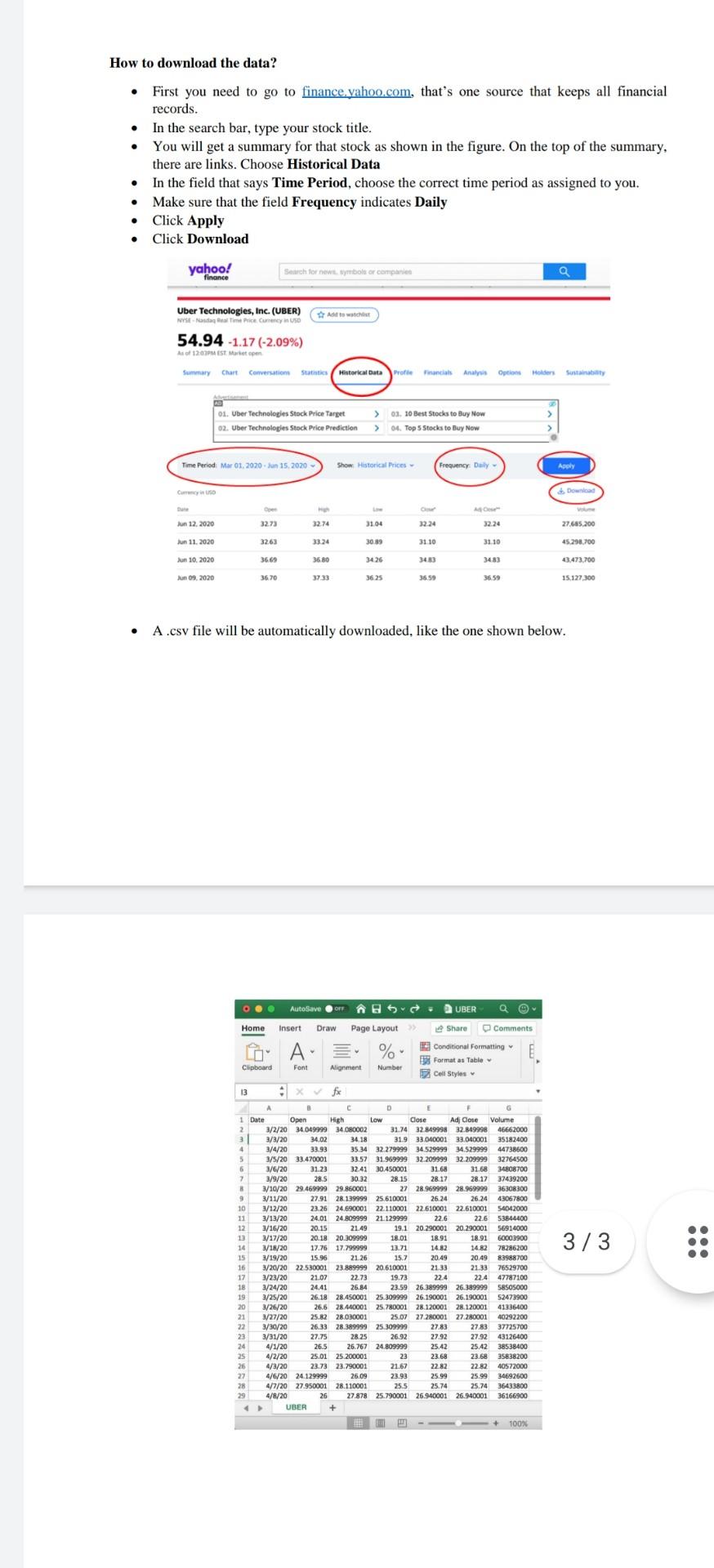 Solved Instructions: Use The Dataset You Downloaded From | Chegg.com