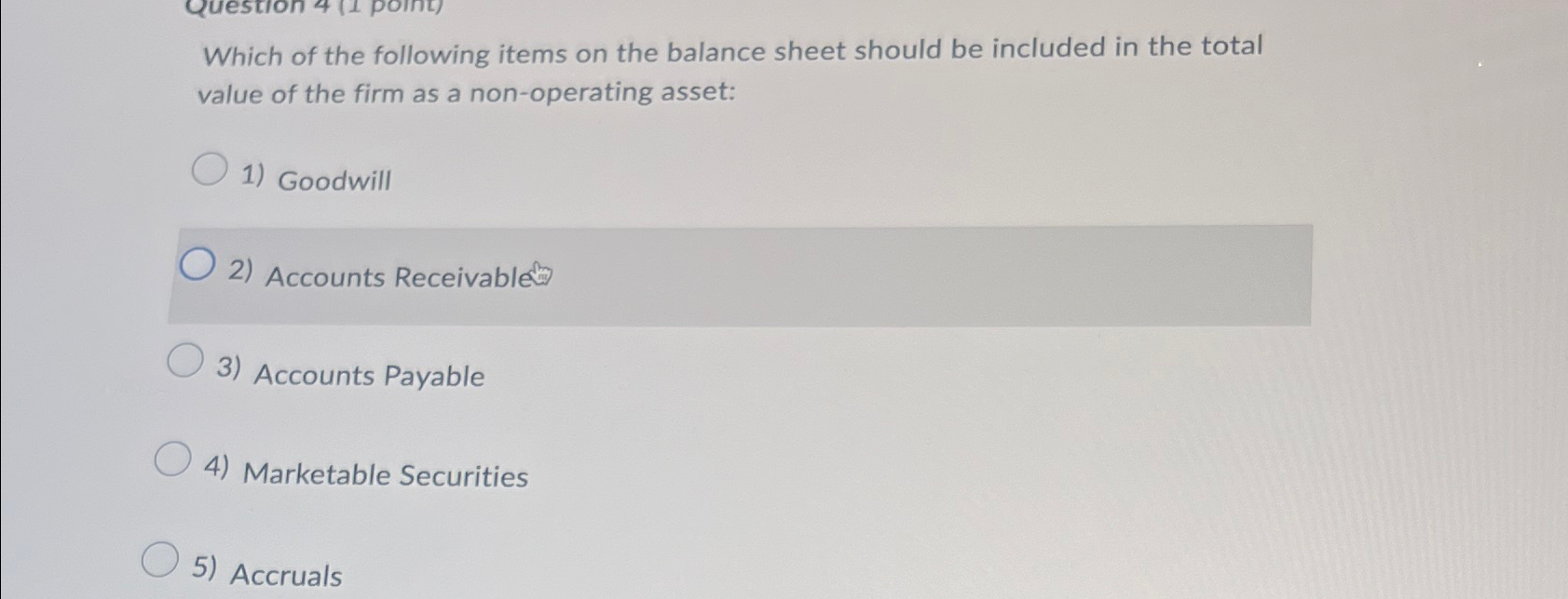 Solved Which of the following items on the balance sheet