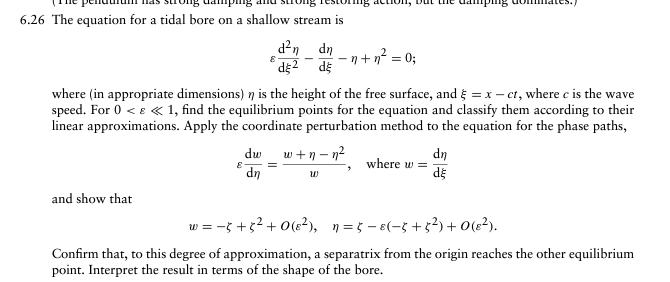 Solved 6.26 ﻿The equation for a tidal bore on a shallow | Chegg.com