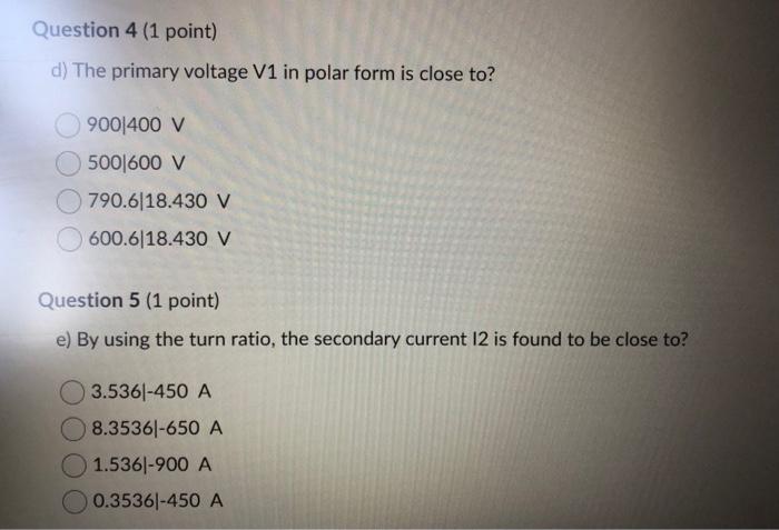 Solved Question 1 (2 points) For the given circuit shown | Chegg.com
